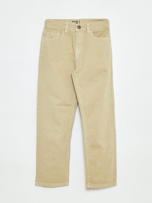 Rechte, regular-fit broek met 5 zakken - Kiabi