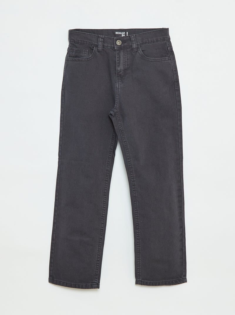 Rechte, regular-fit broek met 5 zakken Zwart - Kiabi