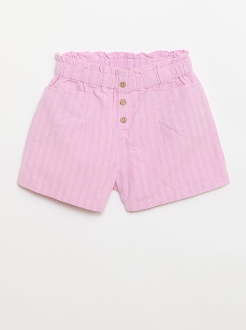 Rechte seersucker short - Kiabi