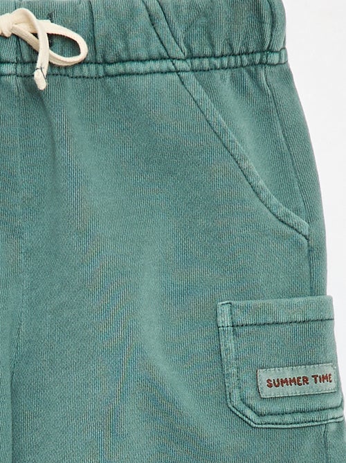 Rechte short van effen french terry katoen - Kiabi