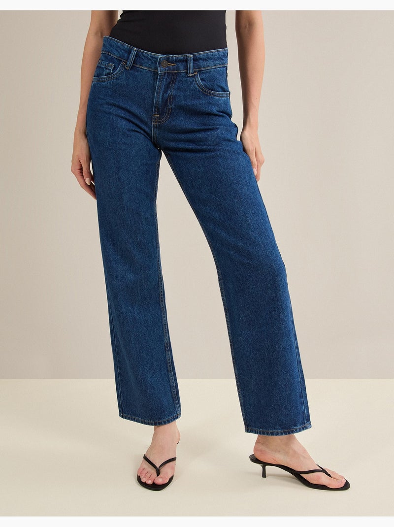 Rechte spijkerbroeken, MO Fashion Blauw - Kiabi