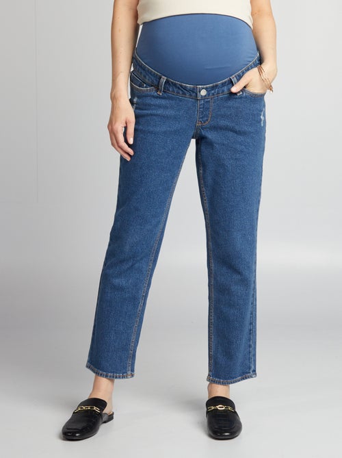 Rechte zwangerschapsjeans met band - Kiabi