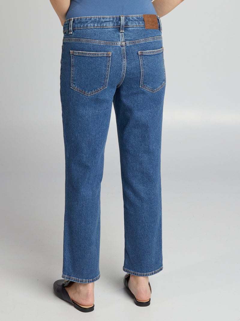 Rechte zwangerschapsjeans met band BLAUW - Kiabi