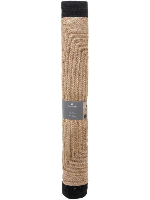Rechthoekig jute vloerkleed met gekleurde rand - Kiabi Rechthoekig jute vloerkleed met gekleurde rand - Kiabi