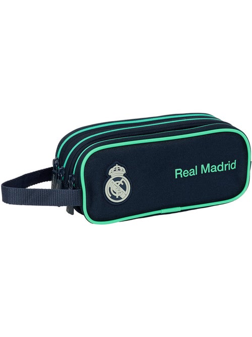 Rechthoekig pennenzak met 3 vakken met ritssluiting Real Madrid Safta 21x8x7 cm - Kiabi