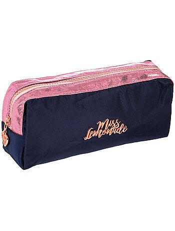Rechthoekig pennenzak met ritssluiting 21 cm twee tinten Miss Lemonade