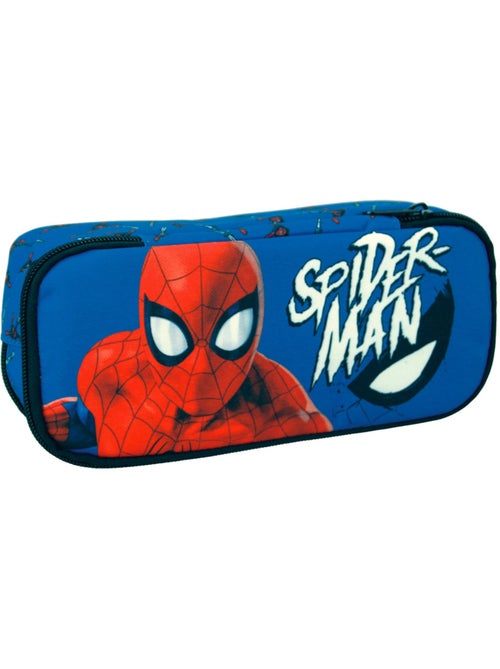 Rechthoekig pennenzak Sonic Spider-Man 2 vakken 23 cm - Kiabi