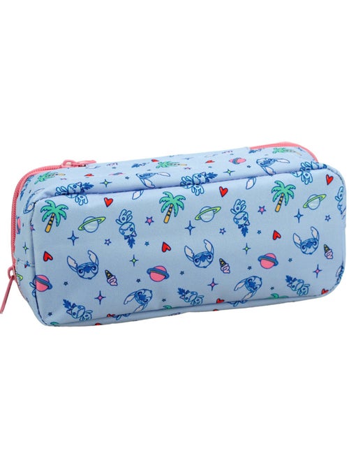 Rechthoekig pennenzak Stitch Vodoo met 2 vakken met ritssluiting 23 cm Lilo & Stitch - Kiabi