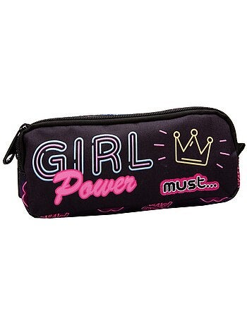 Rechthoekig pennenzak stof 2 vakken CMP Must Girl Power