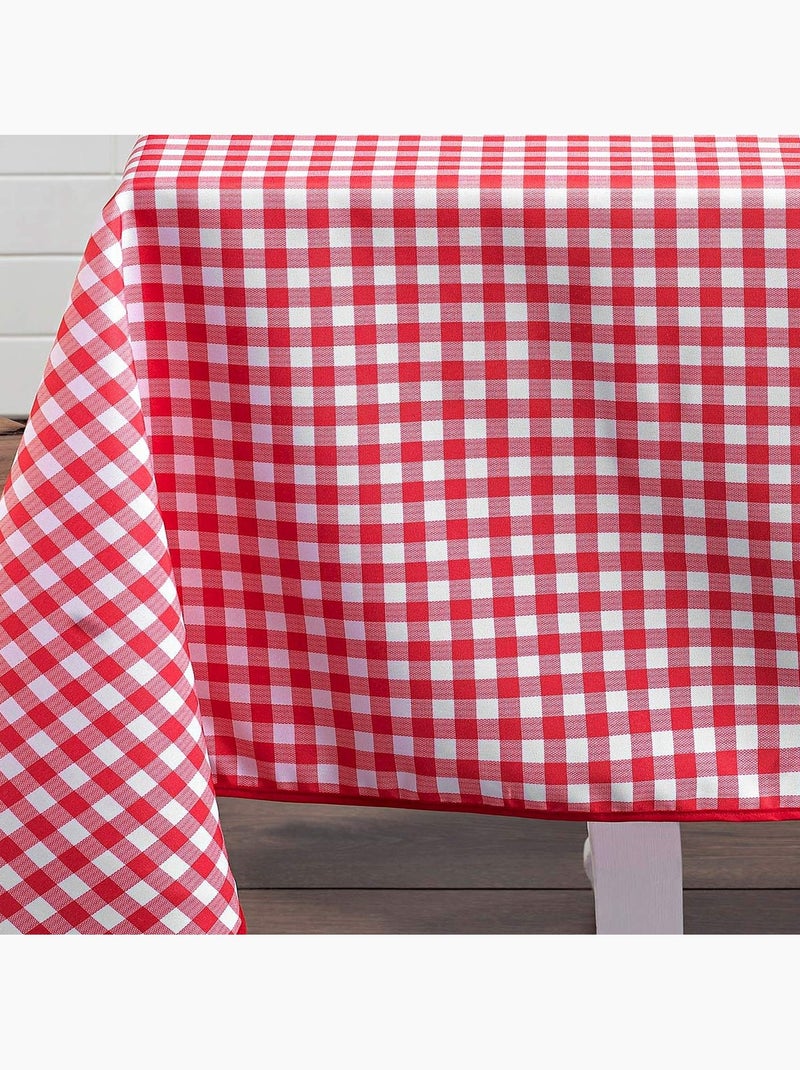 Rechthoekig rood en wit geruit tafelkleed Multicolor - Kiabi