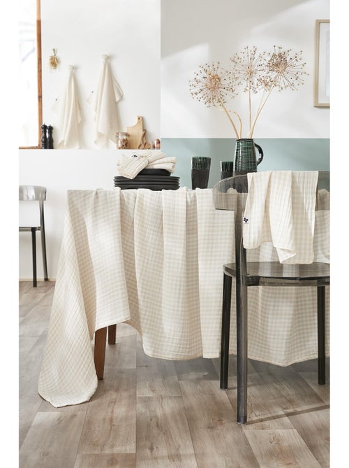 Rechthoekig tafelkleed – dubbel katoengaas – vichy-ruit - vickie - Kiabi Rechthoekig tafelkleed – dubbel katoengaas – vichy-ruit - vickie - Kiabi