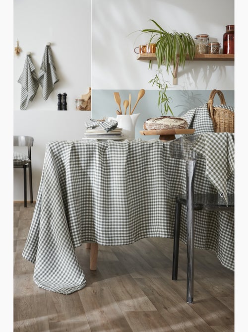 Rechthoekig tafelkleed – dubbel katoengaas – vichy-ruit - vickie - Kiabi Rechthoekig tafelkleed – dubbel katoengaas – vichy-ruit - vickie - Kiabi