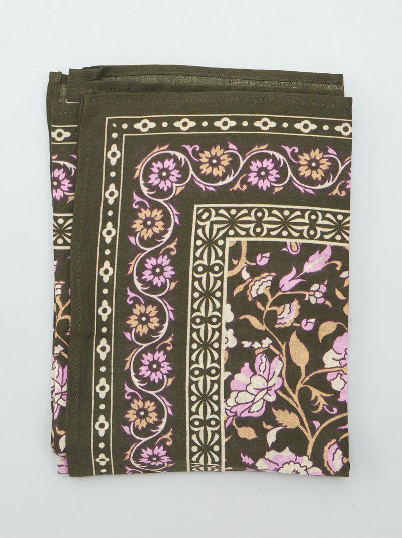 Rechthoekige foulard KAKI - Kiabi