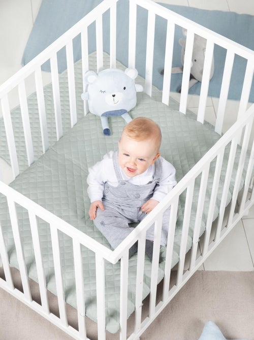 Rechthoekige houten babybox met waterafstotend boxkleed 'Roba Style' ROBA - Kiabi Rechthoekige houten babybox met waterafstotend boxkleed 'Roba Style' ROBA - Kiabi