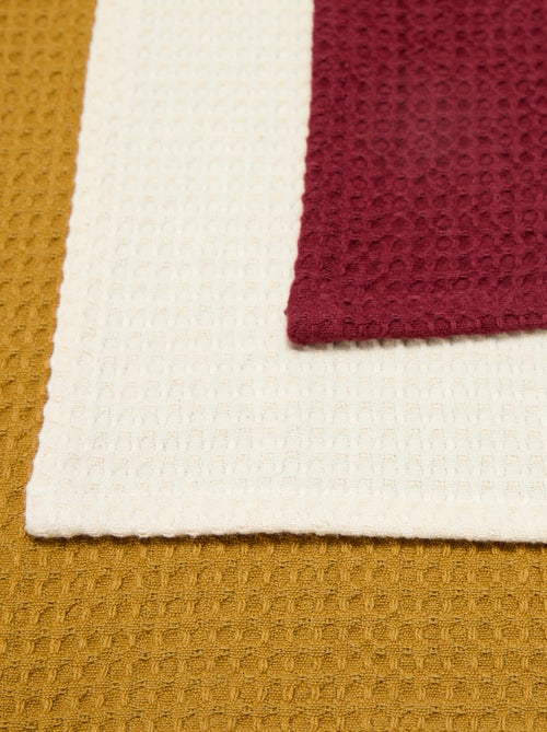 Rechthoekige theedoek met honingraatstructuur - Kiabi