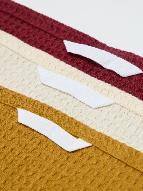 Rechthoekige theedoek met honingraatstructuur - Kiabi