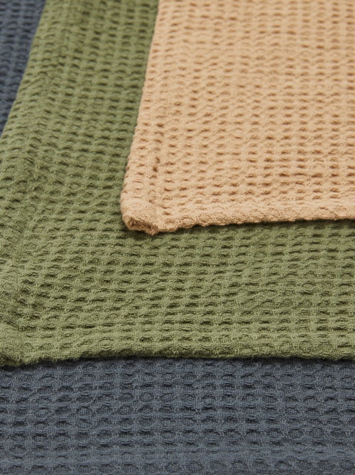 Rechthoekige theedoek met honingraatstructuur - Kiabi