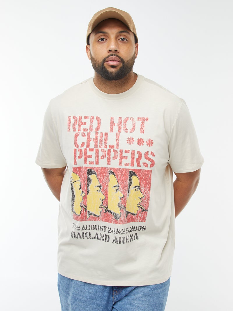 Red Hot Chili Peppers-T-shirt met korte mouw GRIJS - Kiabi