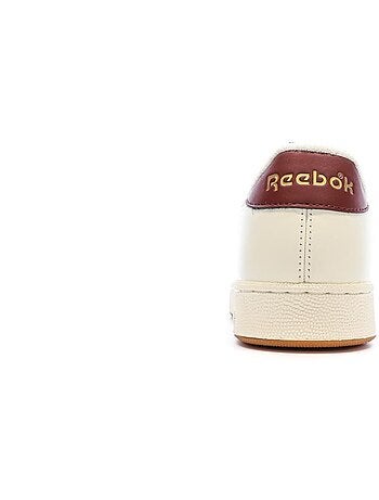 Reebok club grounds heren sneakers wit/bordeauxrood