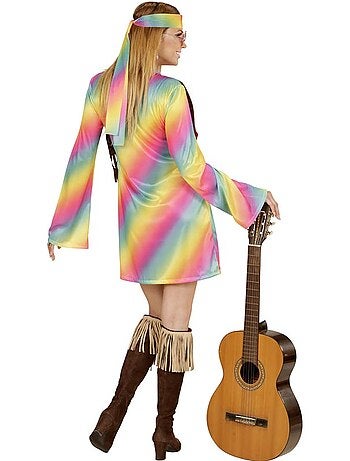 Regenboog hippie kostuum