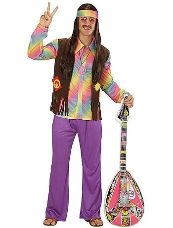 Regenboog hippie kostuum