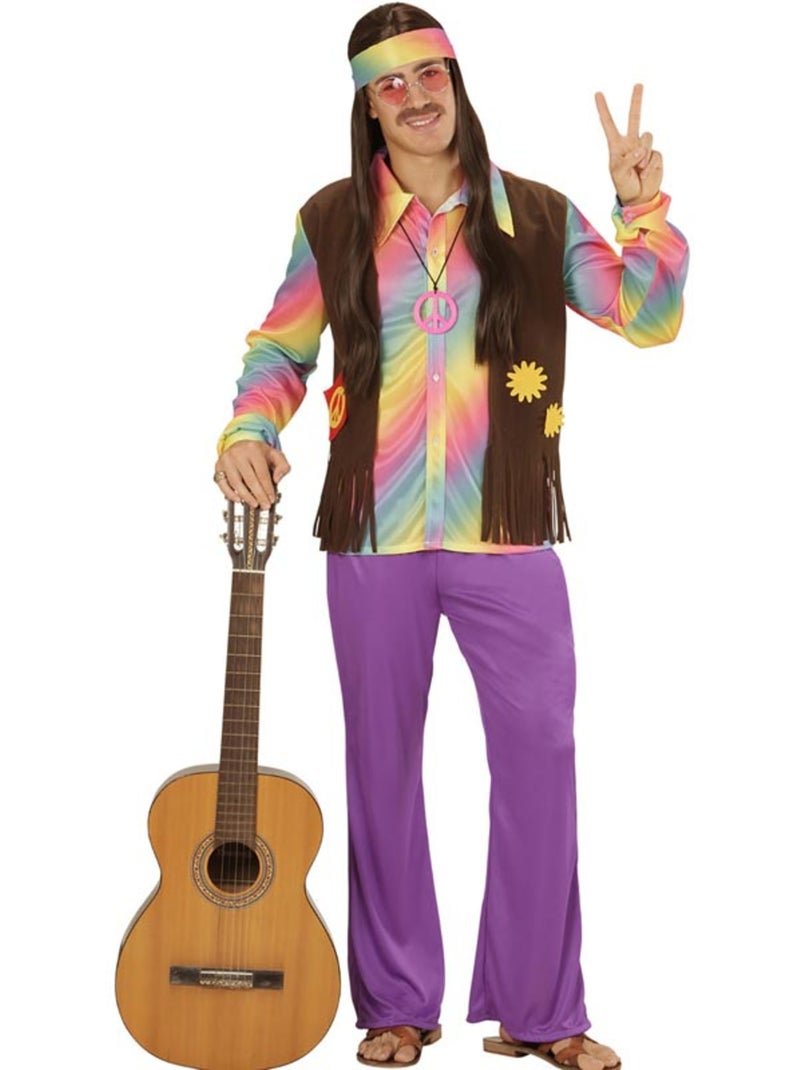 Regenboog hippie kostuum Multicolor - Kiabi