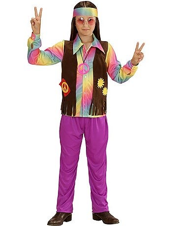Regenboog hippie kostuum