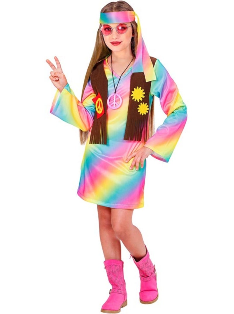 Regenboog hippie kostuum Multicolor - Kiabi
