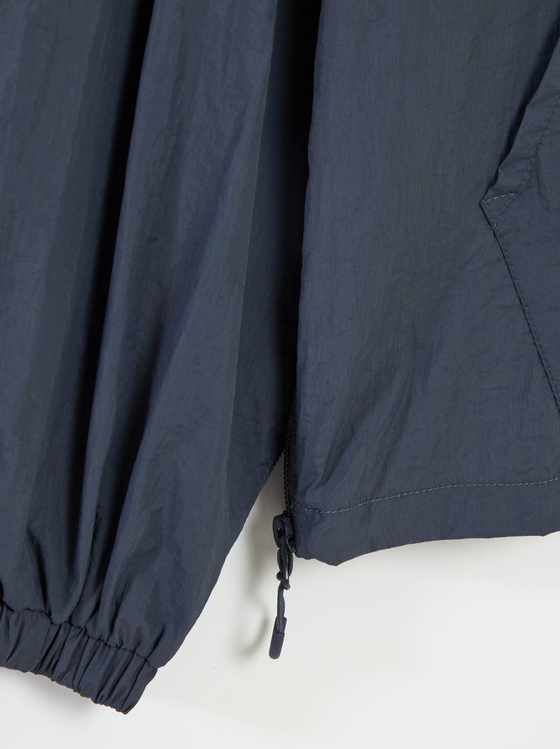 Regenjas met capuchon - collectie gemakkelijk aan te trekken BLAUW - Kiabi