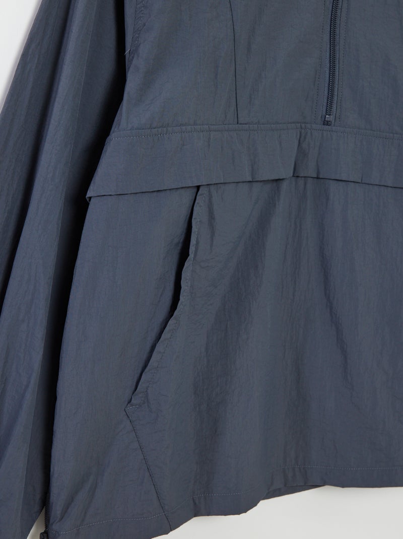 Regenjas met capuchon - collectie gemakkelijk aan te trekken BLAUW - Kiabi