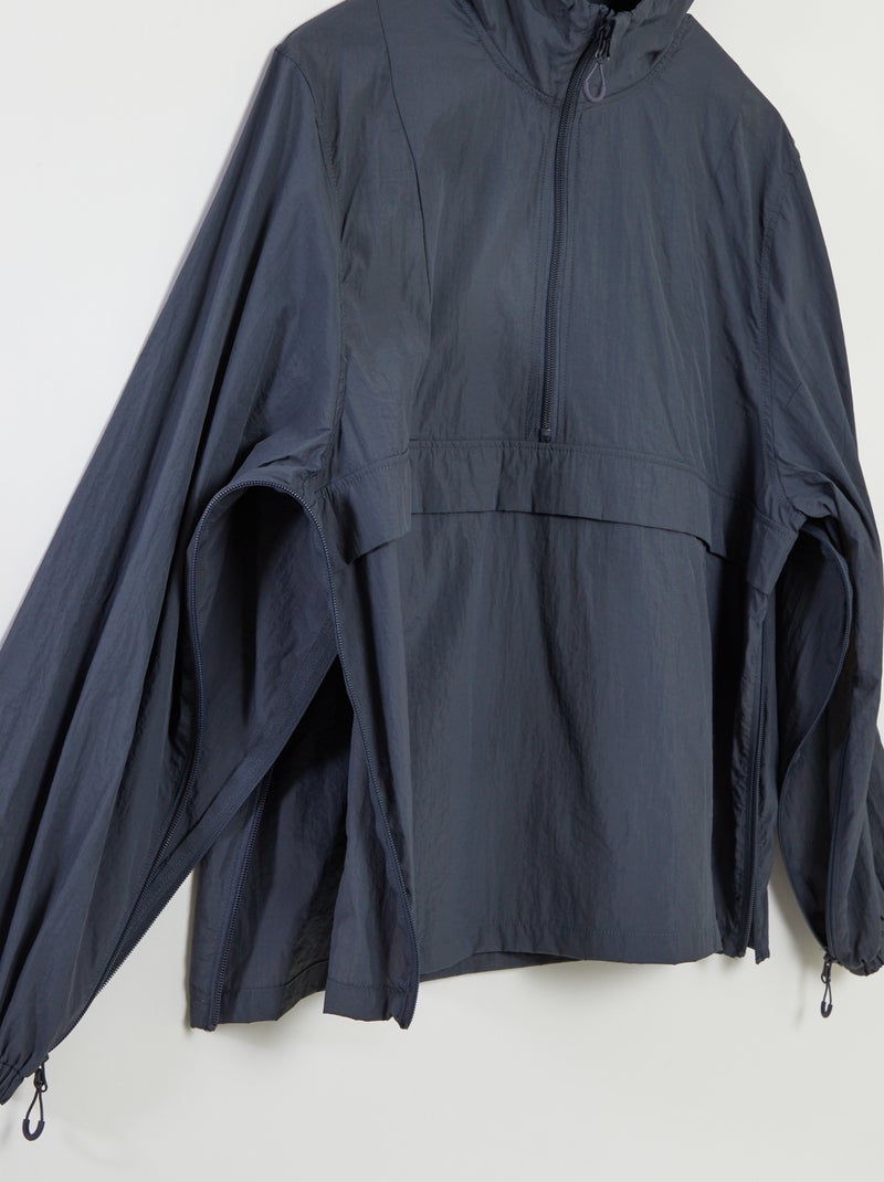 Regenjas met capuchon - collectie gemakkelijk aan te trekken BLAUW - Kiabi