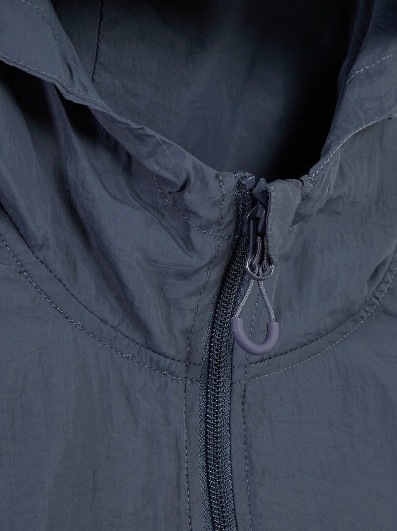 Regenjas met capuchon - collectie gemakkelijk aan te trekken BLAUW - Kiabi