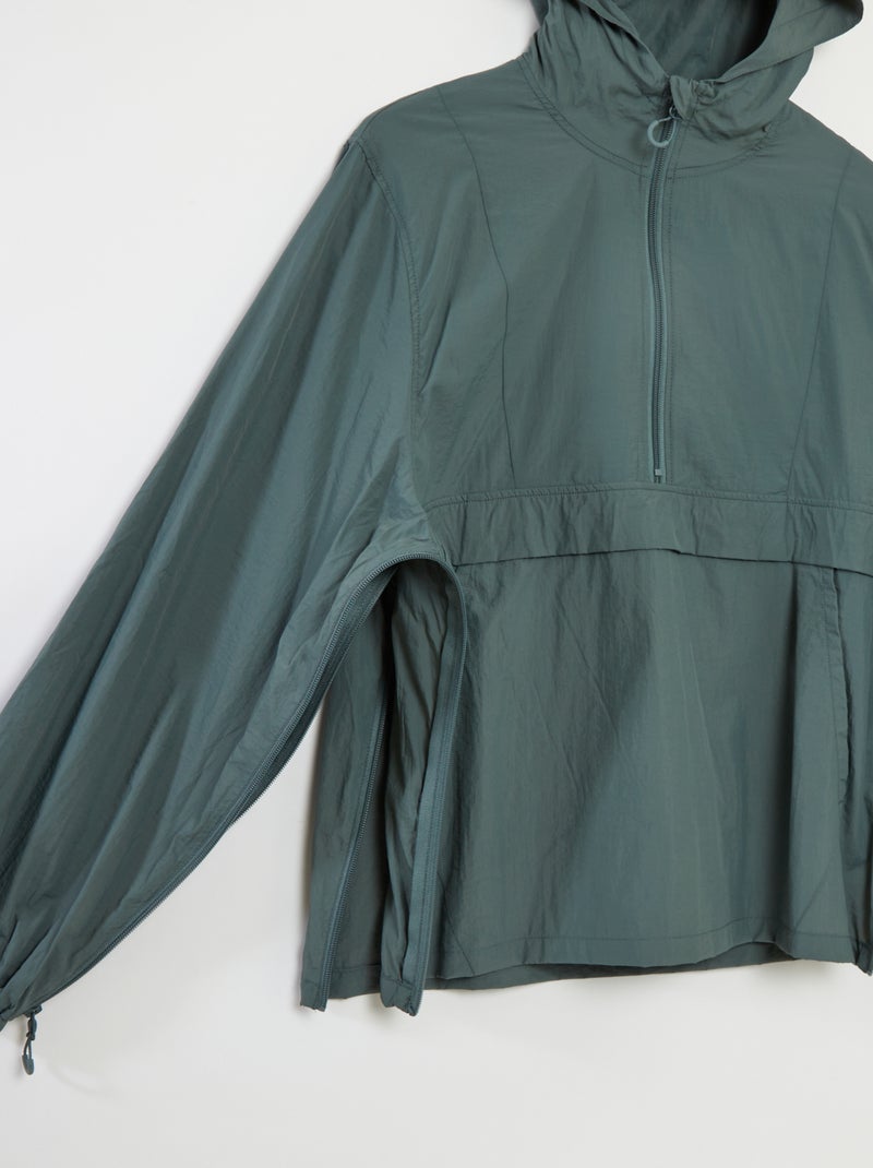 Regenjas met capuchon - collectie gemakkelijk aan te trekken GROEN - Kiabi