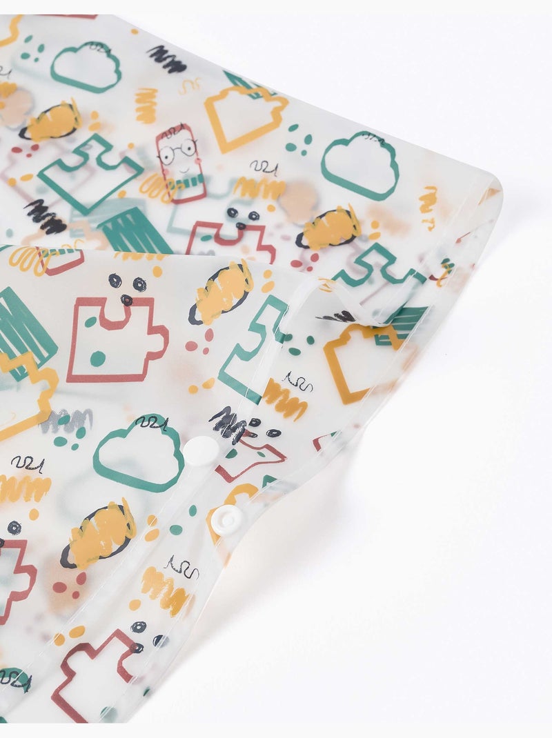 Regenponcho met capuchon en kleurrijke print Geel - Kiabi