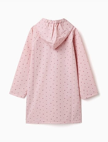 Regenponcho met capuchon met bloemenprint