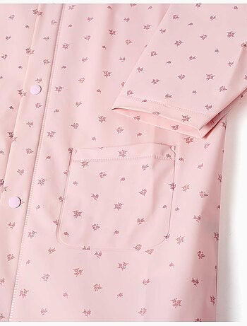 Regenponcho met capuchon met bloemenprint