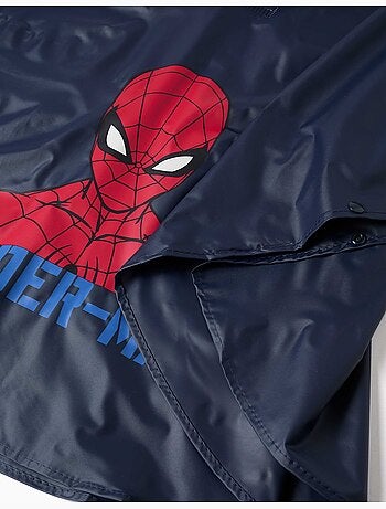 Regenponcho met capuchon met spider-man prints
