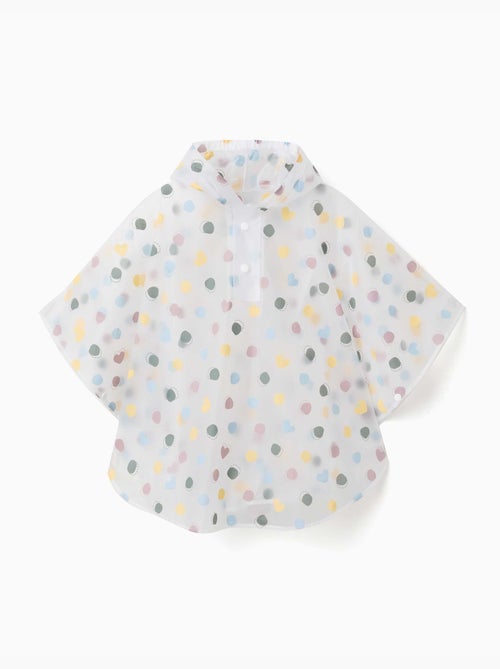 Regenponcho met capuchon met stippenpatroon - Kiabi Regenponcho met capuchon met stippenpatroon - Kiabi