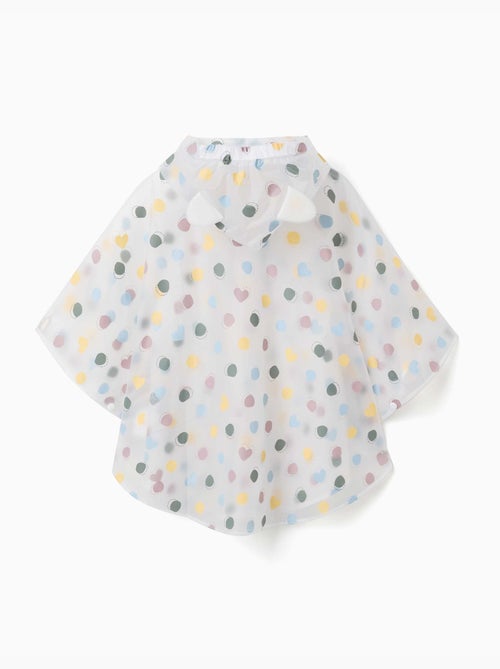 Regenponcho met capuchon met stippenpatroon - Kiabi Regenponcho met capuchon met stippenpatroon - Kiabi