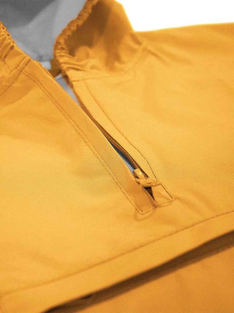 Regenponcho waterdichte cape voor kinderen | sassi junior Oranje - Kiabi