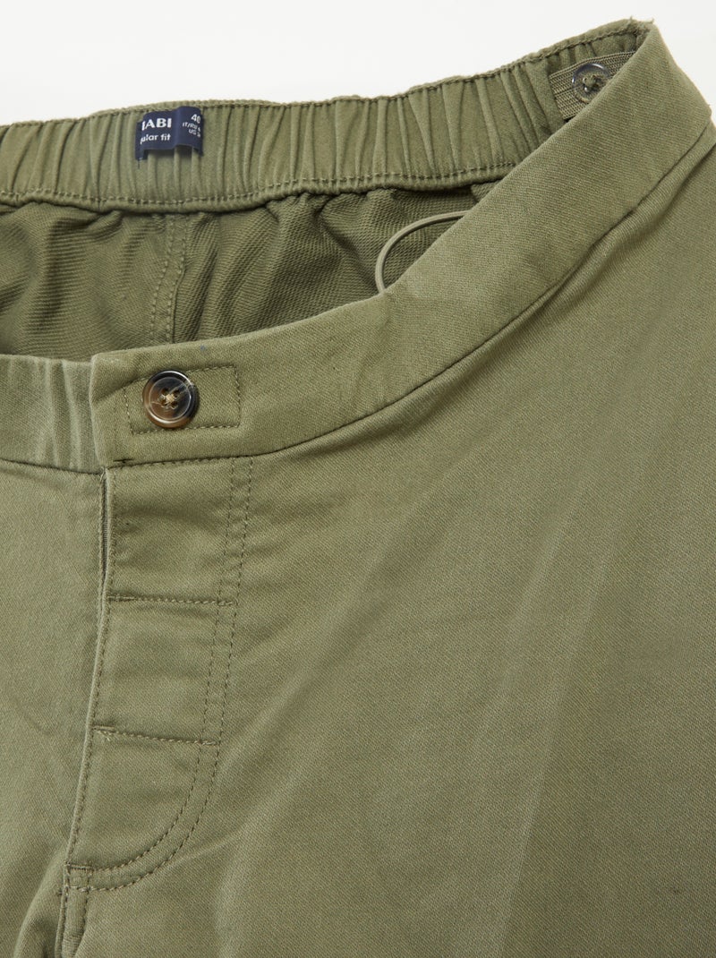 Regular broek met klepzakken - gemakkelijk aan te trekken collectie groen - Kiabi
