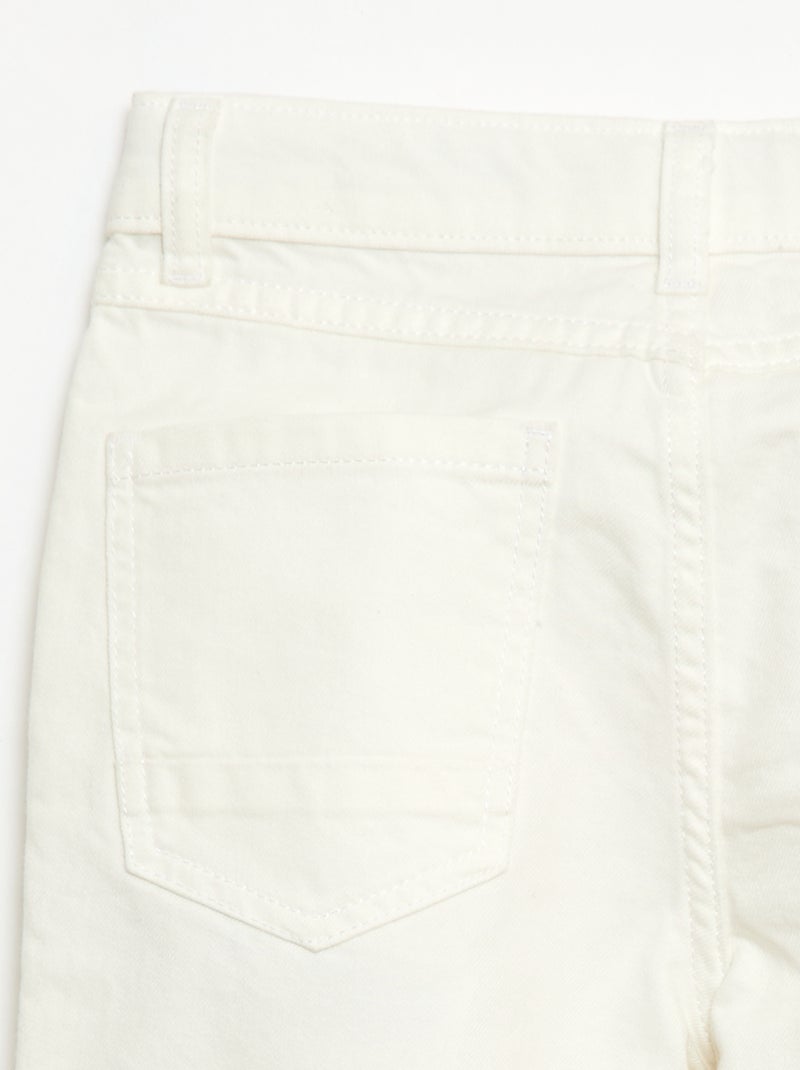 Regular fit 5-pocket broek Wit - Kiabi