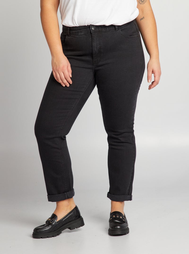 Regular-fit 5-pocketjeans L30 ZWART - Kiabi