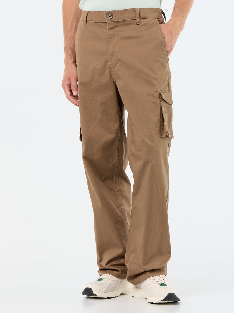 Regular fit-broek met meerdere zakken Bruin - Kiabi