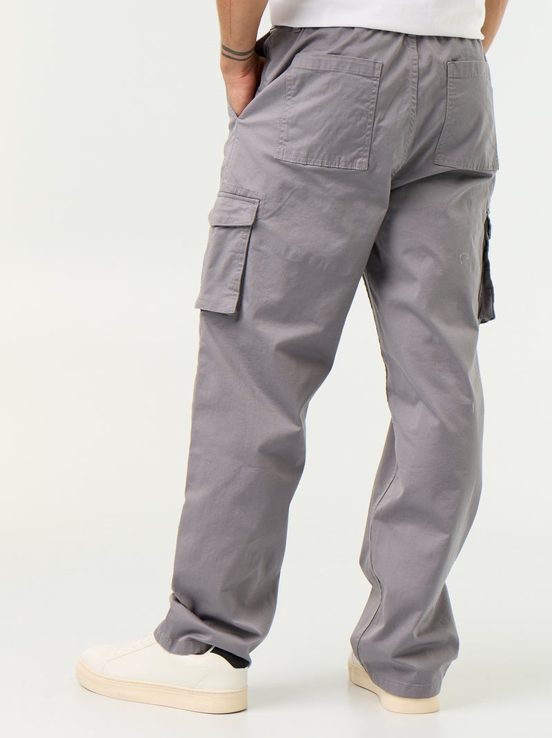 Regular fit-broek met meerdere zakken Grijs - Kiabi