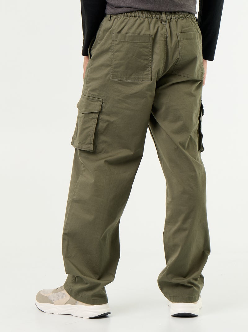 Regular fit-broek met meerdere zakken Groen - Kiabi