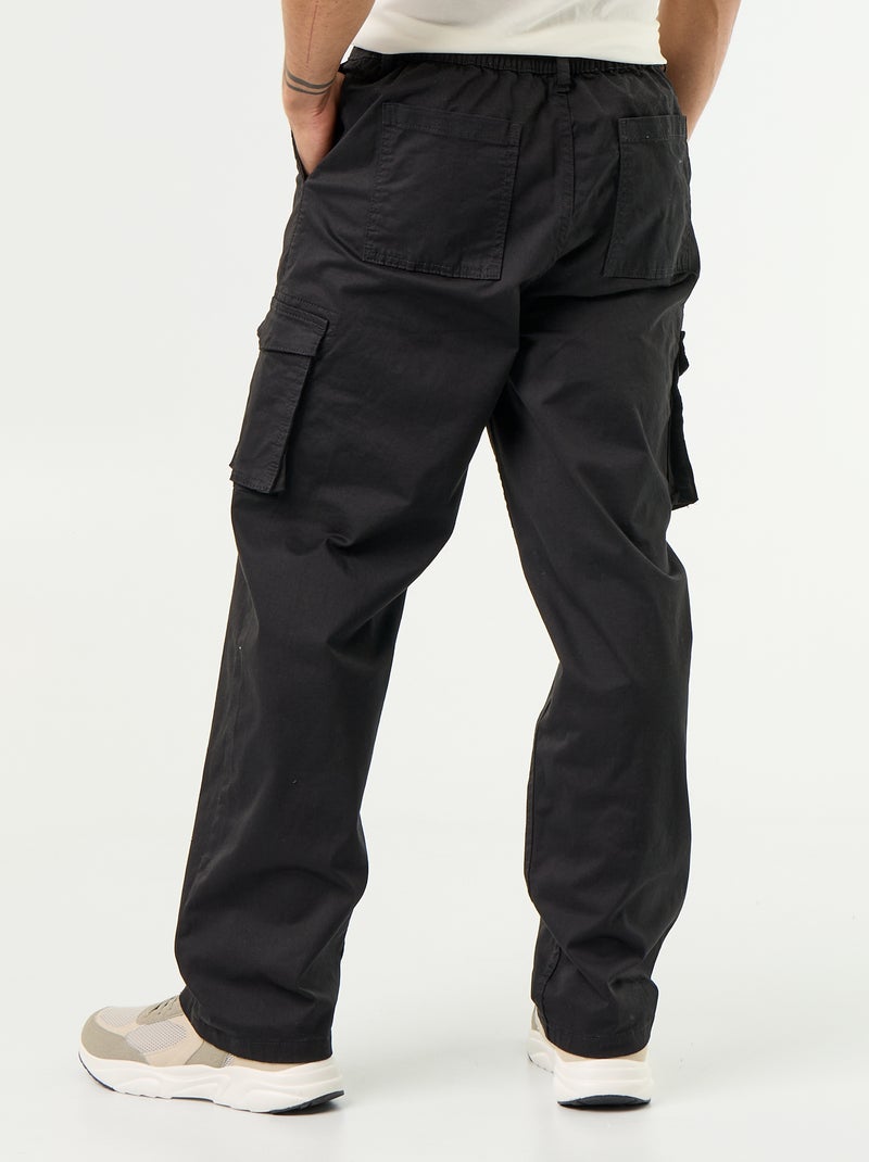 Regular fit-broek met meerdere zakken Zwart - Kiabi