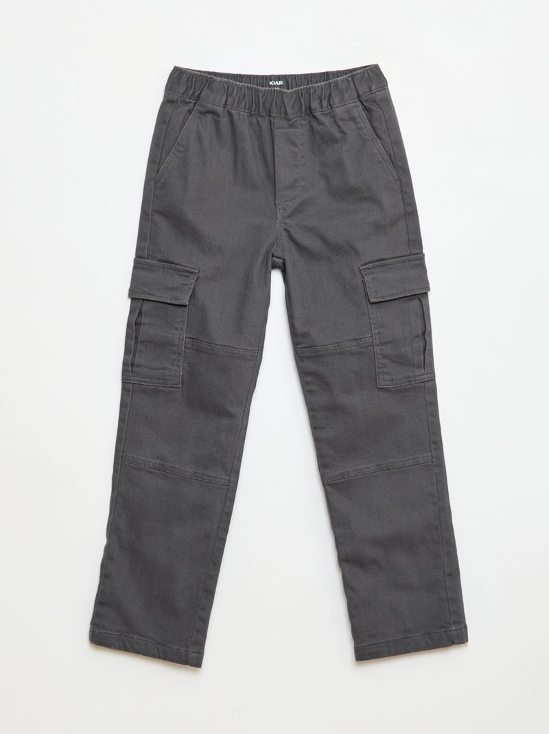 Regular-fit broek met veel zakken Grijs - Kiabi