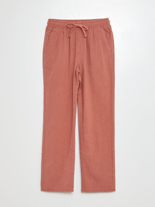 Regular-fit broek van linnen - Kiabi