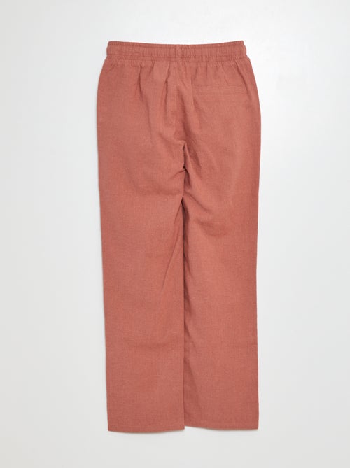 Regular-fit broek van linnen - Kiabi